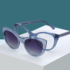 Sunglasses Manufacturer - In Stock Folding Fashionable Square Frame Outdoor Sun protection Unisex Clip on