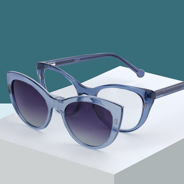 Sunglasses Manufacturer - In Stock Folding Fashionable Square Frame Outdoor Sun protection Unisex Clip on