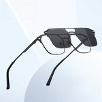 Sunglasses Manufacturer - Aluminum Magnesium Three-in-One Magnetic Set Polarized Anti-Radiation for Men