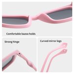 Kids Sunglasses Manufacturer - Colorful Square Frame with Custom Logo Twisted Leg Design for Children