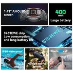 Outdoor Smart Watch - Manufacturer - DM55 AMOLED 400mAh IP68 NFC BT Calling Android