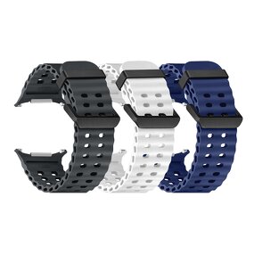 Samsung Watch Band - Manufacturer - Black Buckle Silicone Galaxy Watch Ultra 47mm
