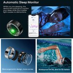 Smart Ring - Manufacturer - 2301B Custom Silver IP68 Heart Rate Sleep Health Assessment