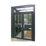 Entrance Doors Manufacturer - KFC Style Restaurant Aluminum Frame Glass Swing Open Modern Double