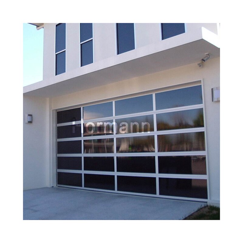 Garage Door Manufacturer - Multi-section Aluminum Frame Toughened Glass Electric Motor Anti-theft