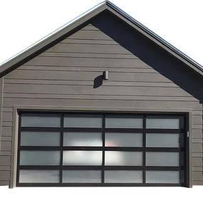 Glass Garage Door Manufacturer - Multi-section Overhead Aluminum Slide Tempered with Motor