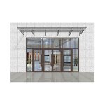 Entrance Doors Manufacturer - KFC Style Restaurant Aluminum Frame Glass Swing Open Modern Double