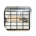 Garage Door Manufacturer - Modern Aluminum-steel Tempered Full-view Glass Mirror Organic Glass Panel