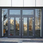 Folding Doors Manufacturer - Modern Sliding Metal Fenestration French Patio Energy Saving Toughened Double Glazed