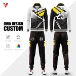 Soccer Tracksuit Set - Manufacturer - Custom Polyester Men's Winter Reflective Two Piece Sport Wear
