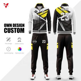 Soccer Tracksuit Set - Manufacturer - Custom Polyester Men's Winter Reflective Two Piece Sport Wear