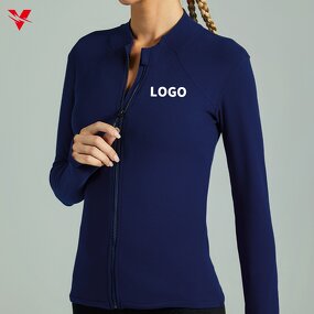 Yoga Cardigan Top - Manufacturer - Wholesale Full Zipper Long Sleeved Women Sports Gym Fitness Suit 306