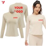Women's Long Sleeve Top - Manufacturer - Custom Logo High Quality Gym Workout Yoga Fitness T Shirt 305