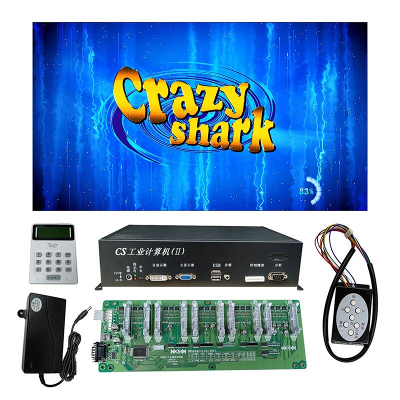 Fish Table Game Manufacturer - 4~10 Player Crazy Shark Arcade Shooting Host Accessories