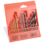 Drill Bit Set Manufacturer - 16pcs HSS Twist Masonry Three Point for Concrete Wall Wood Plastic Aluminum