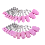 Nail Drill Bits Set Manufacturer - Hot Sale 12pcs Aluminum Oxide 6mm Electric Manicure Pink Pedicure Milling Files