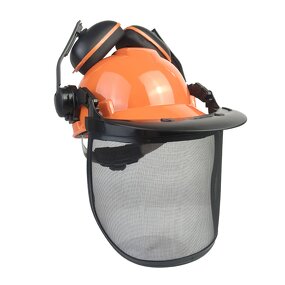 Forestry Safety Helmet - Manufacturer - LOKTAR Full Brim Mesh Shield Chainsaw Earmuffs Plastic