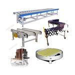 Conveyor System Manufacturer - Mini Belt Pallet Loader Motorized Chain Rubber Belt
