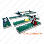 Glow Golf Rental Manufacturer - Indoor Carnival Blacklight Portable LED Mini Course Green+Black Nylon/TPR/Rubber