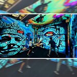 Glow Wall Games Manufacturer - Amusement Park Fluorescent Background BATAK Pro Interactive LED Jumping Grid