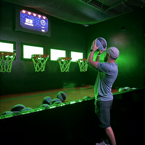 Interactive Hoop Games Manufacturer - Indoor Entertainment Basketball Sport for Kid Adult Arena Activate