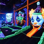 Mini Golf Course Manufacturer - Monster Glow Custom Interactive Neon Setup for Indoor Entertainment