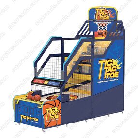 Arcade Game Machine Manufacturer - Coin-operated Interactive Hoops Tic Tac Toe Basketball Challenge Ticket Redemption
