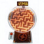 Maze Game Manufacturer - Coin-operated Gravity Round 3D Puzzle Reaction Ball Track Bead Labyrinth with LED