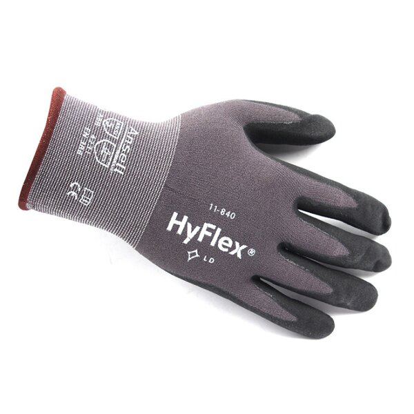 Ansell Hyflex Glove - Manufacturer - 11-840 Chemical Resistant Foamed Nitrile
