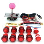 Arcade DIY Kit - Manufacturer - LED Push Buttons Blue Sanwa Joysticks Set