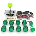 Arcade DIY Kit - Manufacturer - LED Push Buttons Blue Sanwa Joysticks Set