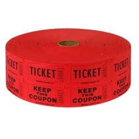 Arcade Raffle Ticket - Manufacturer - Red Color Paper for Game Redemption