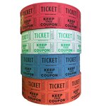 Arcade Raffle Ticket - Manufacturer - Red Color Paper for Game Redemption
