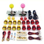 Arcade DIY Kit - Manufacturer - LED Push Buttons Blue Sanwa Joysticks Set