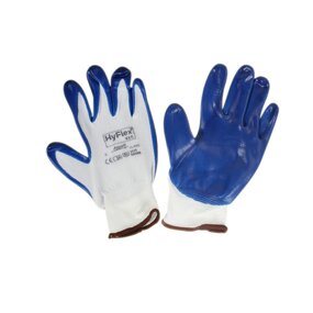Ansell Hyflex Glove - Manufacturer - 11-900 Blue Palm Nylon Nitrile Protective