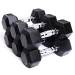 Rubber Dumbbell - Manufacturer - Hex Shape Gym Used Factory Supplied Cheap