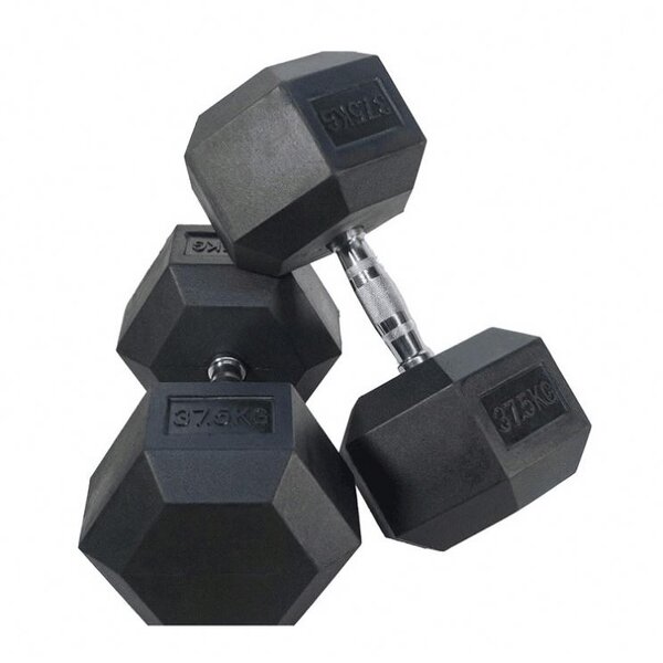 Rubber Dumbbell - Manufacturer - Hex Shape Gym Used Factory Supplied Cheap
