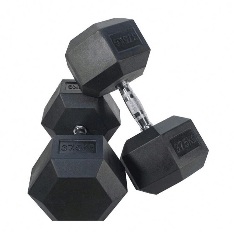 Rubber Dumbbell - Manufacturer - Hex Shape Gym Used Factory Supplied Cheap
