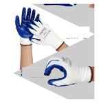 Ansell Hyflex Glove - Manufacturer - 11-900 Blue Palm Nylon Nitrile Protective