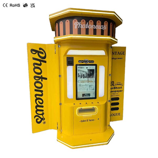 Newspaper Print Vending Machine Manufacturer - Divine Vintage Interactive Unmanned Touchscreen 27inch 4G