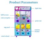 Gachapon Vending Machine Manufacturer - High-quality Low Price Large for 50-75mm Capsule Toys with Coin Acceptor