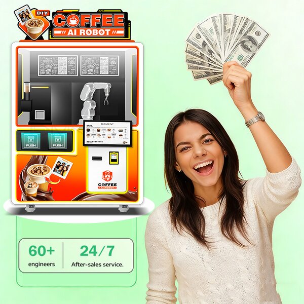 Drink Robot Vending Machine Manufacturer - Customized Hot Divine Milk Coffee Tea Unmanned Kiosk