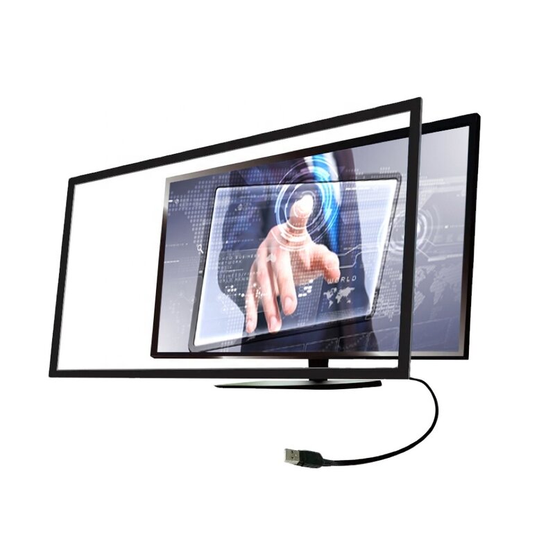 Touch Panel Frame Manufacturer - 32 Inch Ultra Wide Waterproof USB IR High Sensitive 10 Points Overlay