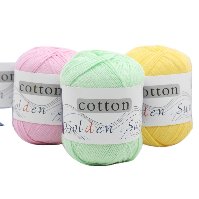 Pure Cotton Yarn - Manufacturer - 100% Dyed Spun for Baby Sweaters Hand Knitting