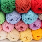 T-Shirt Yarn - Manufacturer - 100% Polyester Solid Color Fabric Crochet DIY