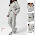 Women's Sweatshirt Set - Manufacturer - Autumn Winter Thickened Hooded Zip 2 Piece