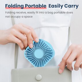 Portable Fan Manufacturer - USB Rechargeable Mini with Mirror Pocket Folding 3 Speed