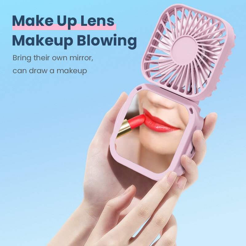 Handheld Fan Manufacturer - USB Rechargeable with Makeup Mirror Neck Hanging