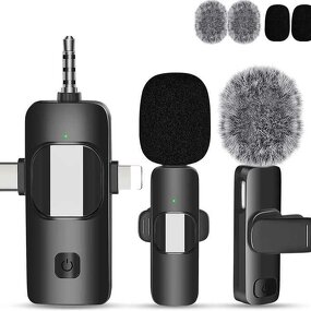 Lavalier Microphone Manufacturer - 3 in 1 Mini Wireless K15 for Tiktok Video