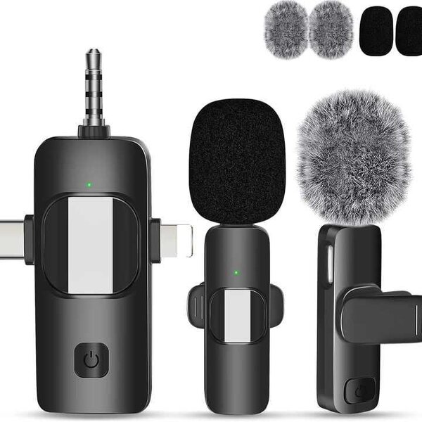 Lavalier Microphone Manufacturer - 3 in 1 Mini Wireless K15 for Tiktok Video